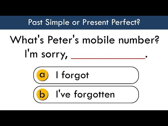 Past Simple or Present Perfect?