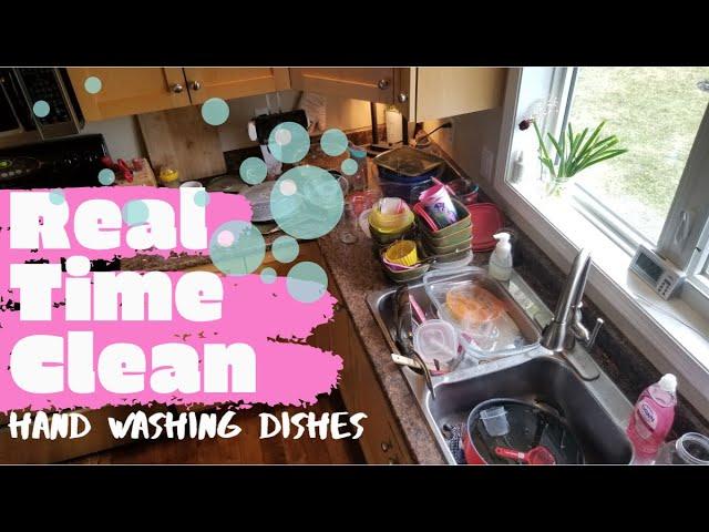 REAL TIME CLEAN WITH ME | SUNDAY CLEANING MOTIVATION | KITCHEN DISHES | HAND WASHING | TIME LAPSE