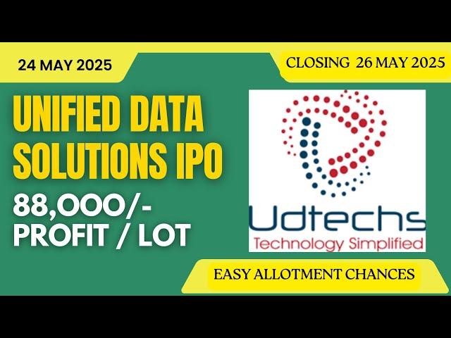DO NOT MISS THIS IPO 🟥 Unified Data-Tech IPO | All points covered