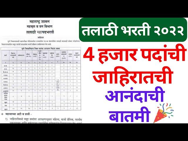 तलाठी भरती | talathi bharti 2022 online form date | talathi bharti syllabus marathi | talathi bharti