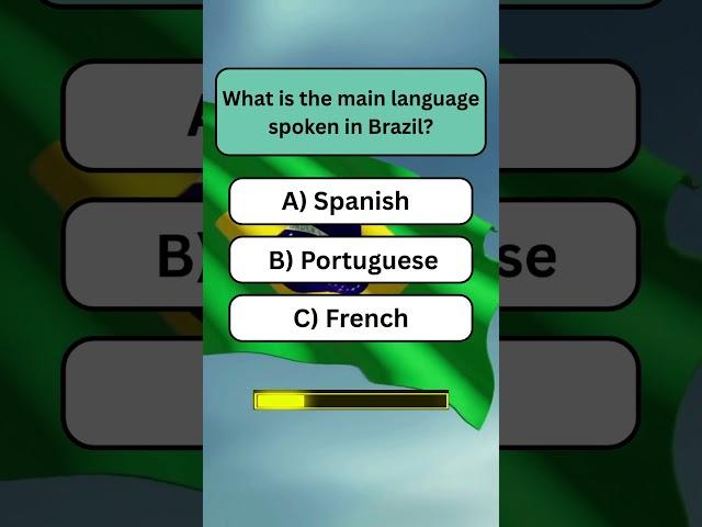 What is the main language spoken in Brazil? #trivia #quizgame #sandiegoplanecrash #brasil #ytshorts