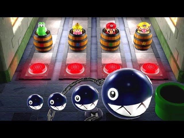 Mario Party Superstars Minigames - Yoshi vs Peach vs Mario vs Wario