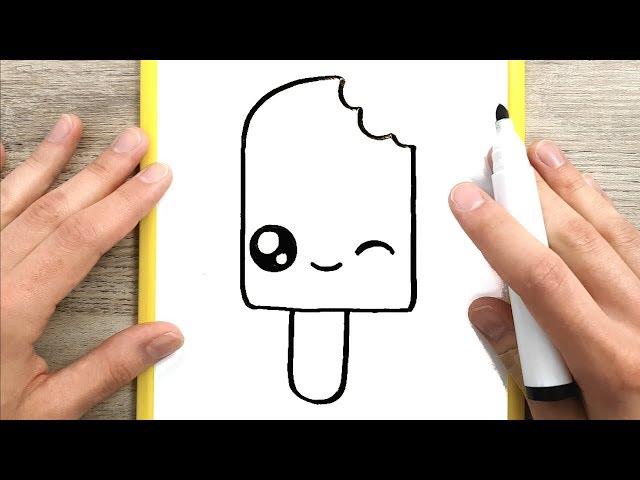 COME DISEGNARE UN GHIACCIOLO KAWAII - DISEGNI FACILI