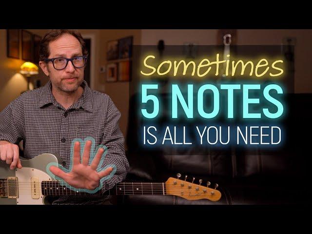 Sometimes, 5 notes is all you need! Twangy guitar melody using the Minor Pentatonic Scale - EP596