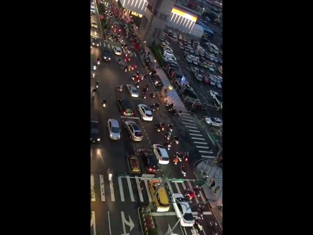 PM Traffic rush hour in Taipei city _"Motorbike River"