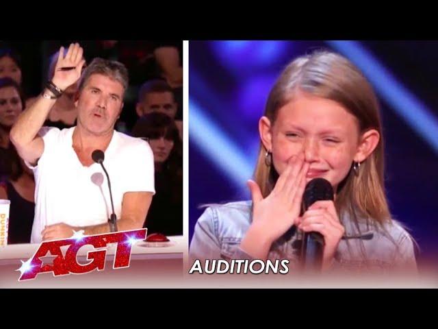 Ansley Burns: Simon STOPS 11-Year-Old Girl to Sing A Capella! | America's Got Talent