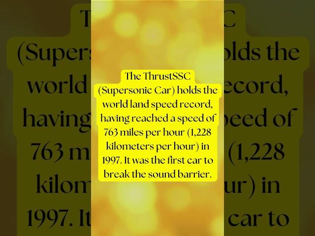The Land Speed Record: Breaking the Sound Barrier | Knowledge Nuggets