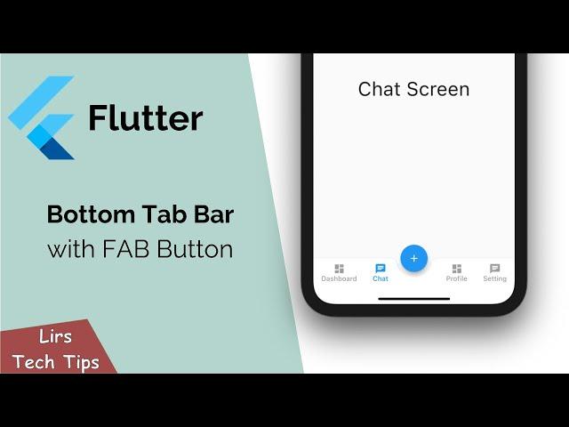 Flutter: Bottom Tab Bar Navigation with FAB Button