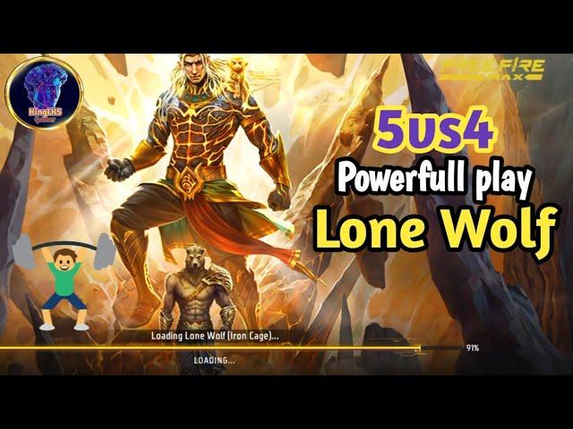 5vs4 Lone Wolf Very Powerfull Gameplay  video  #freefire #freefiremax #lonewolf #5vs4 #new