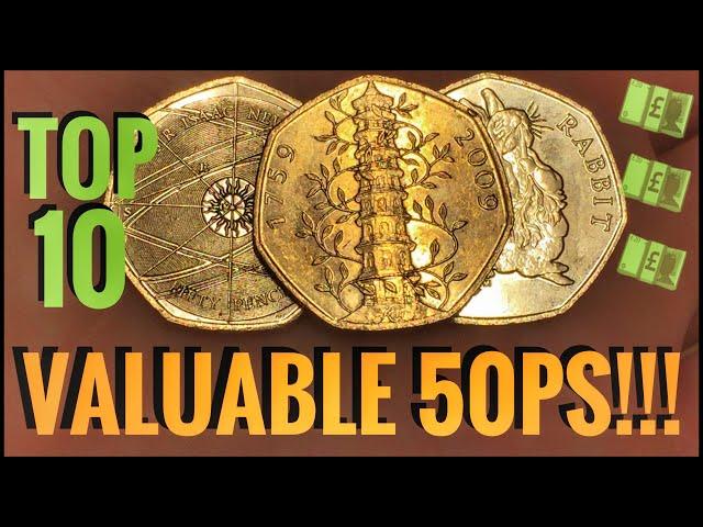 Top 10 Most Valuable and Rare 50p Coins! (UK Circulation)