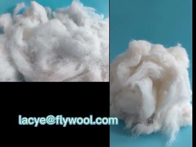 Natural wool fiber and wool noils