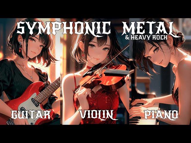 SYMPHONIC METAL & ROCK  Piano Violin Guitarblend Boost energy while Working / Gaming 3-Hrs