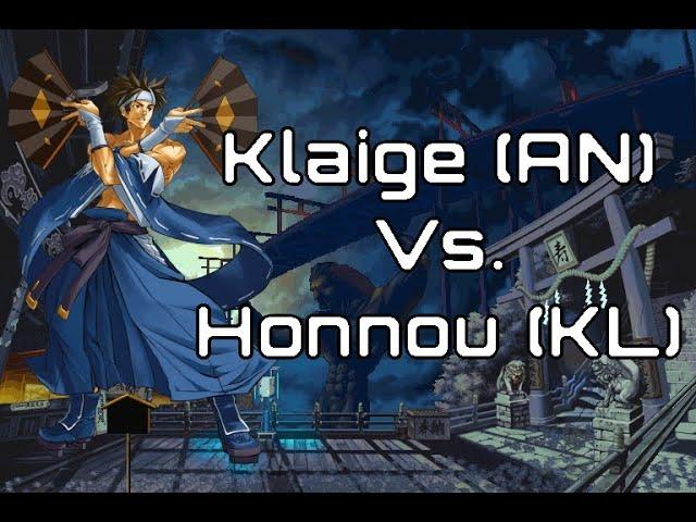 Guilty Gear AC+R High Level Matches: Klaige (Anji Mito) vs Honnou (Kliff)