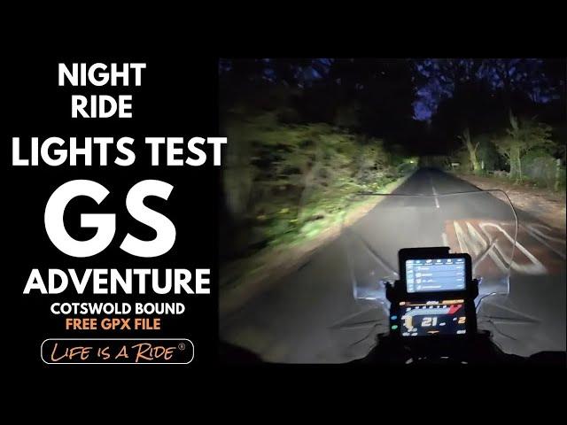 Bmw 1300 GSA NIGHT riding test - Shocking Results with Stock Lights!