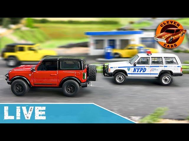 Diecast Model Cars and Trucks #stopmotion Race & Crash