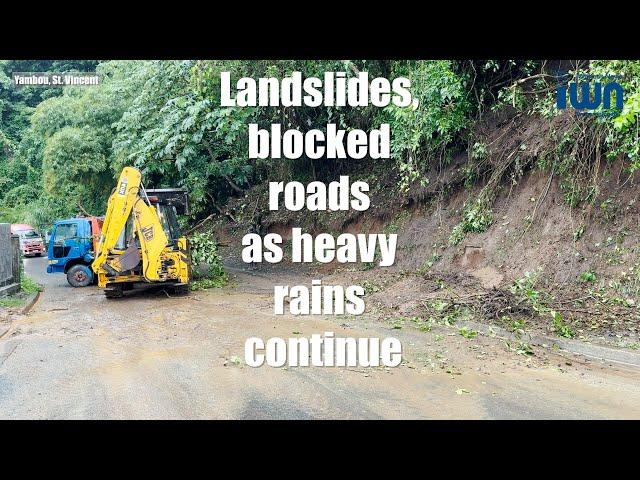 Landslides, blocked roads after heavy rains in SVG