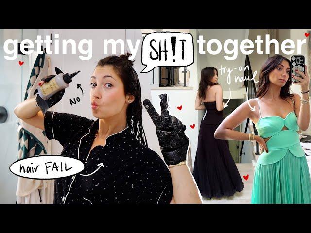 getting back on track: wedding dresses, cleaning & hair dye fail