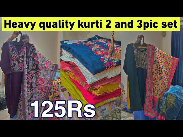 Kurti wholesale market in Mumbai/Heavy quality Kurti set at cheapest price at sain fashion