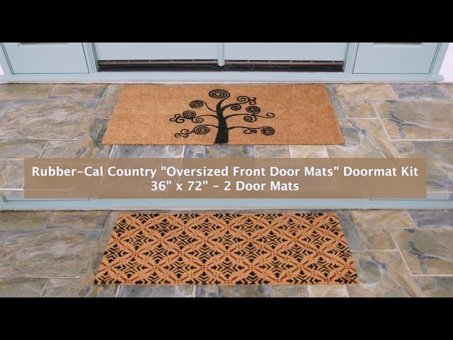 Rubber-Cal Country "Oversized" Front Door Mat Kit - 24" x 57" - 2 Door Mats