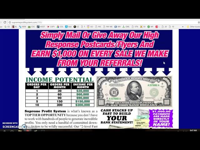 Brad Kamanski Introduces "Supreme Profit System" Big Ticket Mail Order!