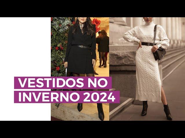 Como usar vestido sem passar frio no inverno 2024 | Camila Gaio