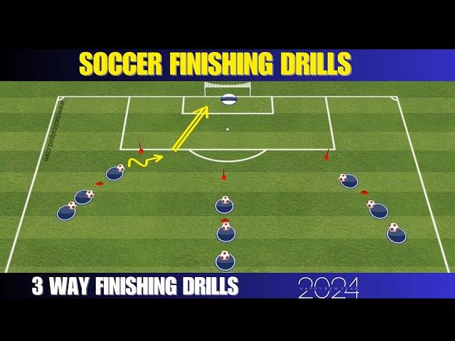 Soccer Finishing Drills / 3 Way finishing drills(2024)