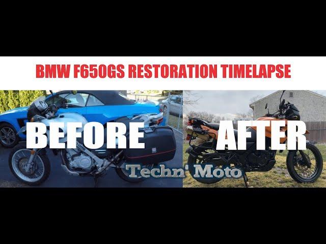 BMW F650GS Restoration PROJECT- Time Lapse | Techn' Moto