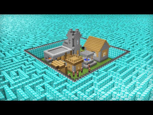 Я ЗАЩИТИЛ ДЕРЕВНЮ ЖИТЕЛЕЙ ЛАБИРИНТОМ В МАЙНКРАФТ | Компот Minecraft