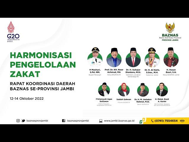 RAPAT KOORDINASI BADAN AMIL ZAKAT NASIONAL SE-PROVINSI JAMBI 2022