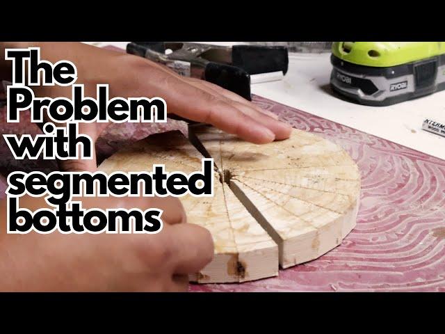 Turning a blood wood bowl with a segmented bottom