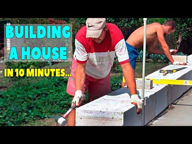 TIMELAPSE: House Built By two guys in 10 Minutes