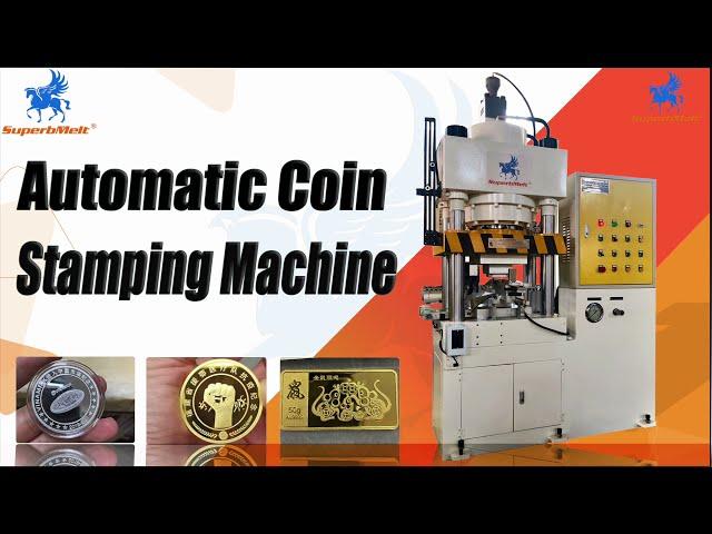 SuperbMelt Automatic coin stamping machine coin making machine for making gold silver coins