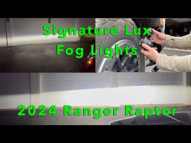 Ranger Raptor Signature Lux fog light install with new brackets for North America