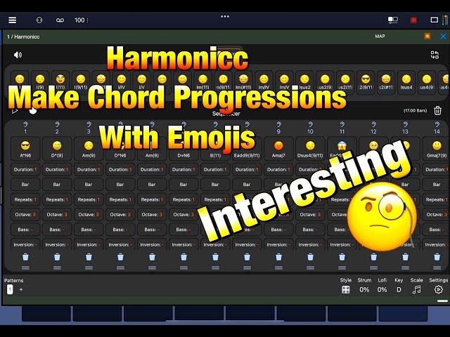 Harmonicc by Cem Olcay - Make Chord Progressions With Emojis - Chord Sequencer - iPad