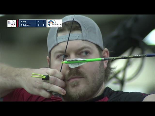 2024 Indoor Nationals Final - Men's Barebow: Bisinger vs. Way