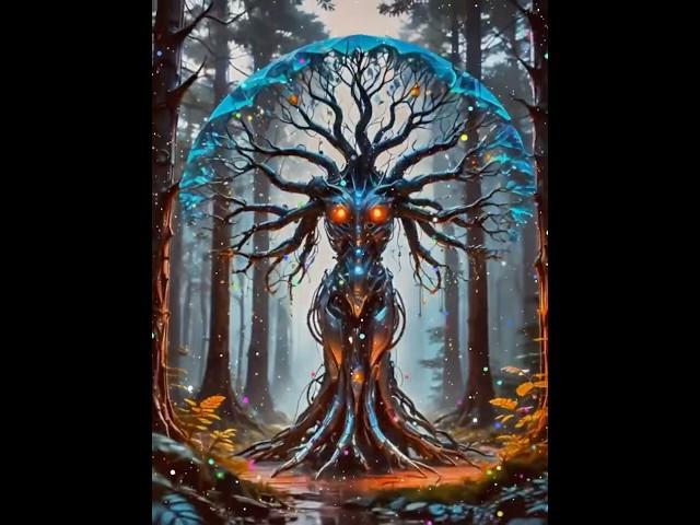 Cosmic Colors: Trees Changing Color in Space