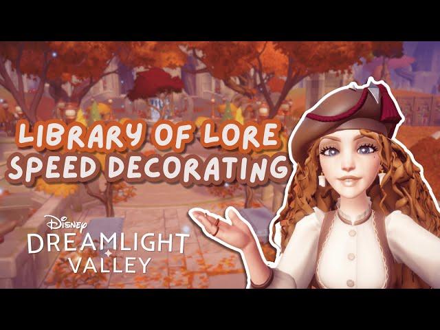 LIBRARY OF LORE DECORATING  // Storybook Vale // Disney Dreamlight Valley // Speed Decorating