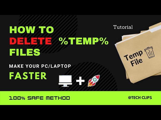 How to Delete temp files | Delete temporary files on PC or Laptop | 100% safe | Easy method