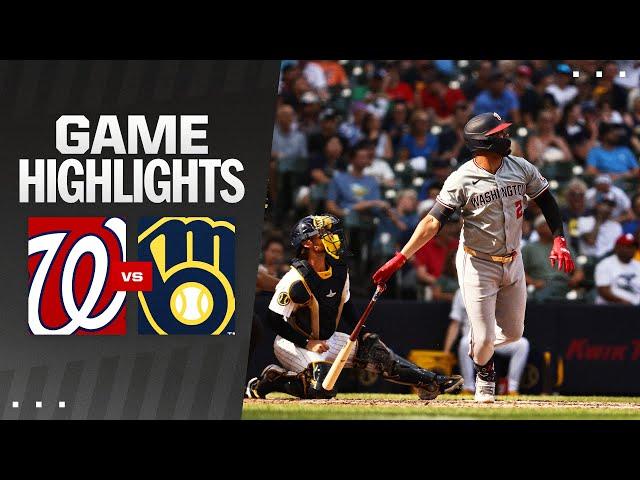 Nationals vs. Brewers Game Highlights (7/13/24) | MLB Highlights