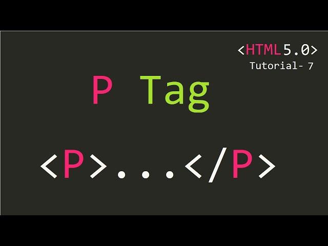 P Tag in HTML