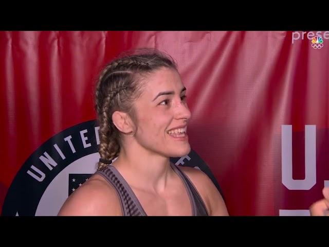 U.S. Olympic Wrestling Trials: Helen Maroulis reacts to qualifying for Paris Olympics