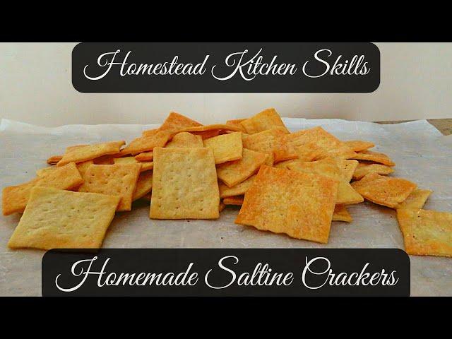 4 Ingredient Homemade Cracker Recipe | Homemade Saltine Crackers Recipe | Homestead Kitchen Skills