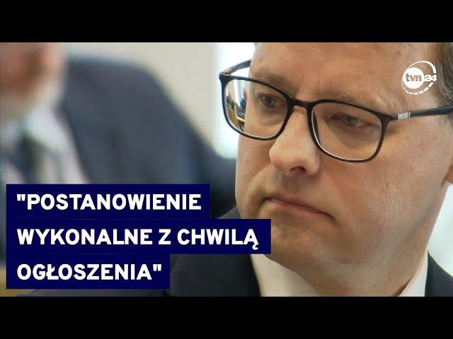 Marcin Romanowski tymczasowo aresztowany na trzy miesiące. Adwokat zapowiada zażalenie @TVN24