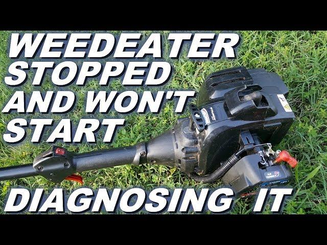 Weedeater stopped running and now won't start. Diagnosing what went wrong.