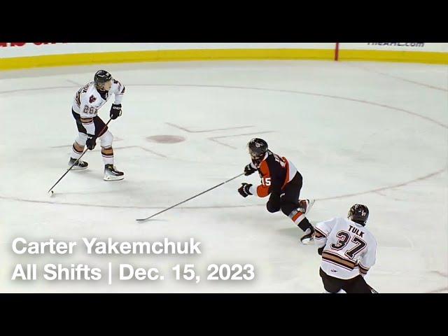 Carter Yakemchuk (CGY26) | All Shifts | Calgary Hitmen vs. Medicine Hat Tigers (WHL) | 12 15 2023