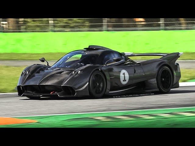 2022 Pagani Huayra R (w/ Mufflers) testing at Monza: Accelerations, Rev Limiter & N/A V12 Symphony!