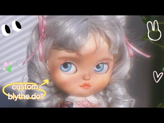 Custom Blythe Doll  | face-up repaint tutorial | Snow Angel Dolls