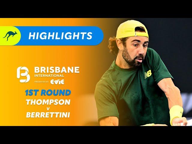 Jordan Thompson v Matteo Berrettini - Brisbane International Highlights | Wide World of Sports