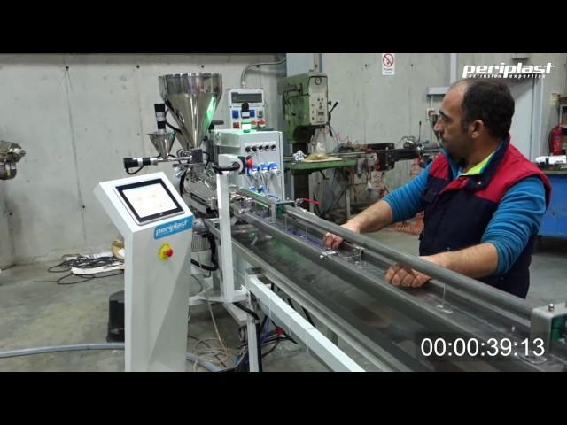 Medical tube extrusion line with bubble (production startup)