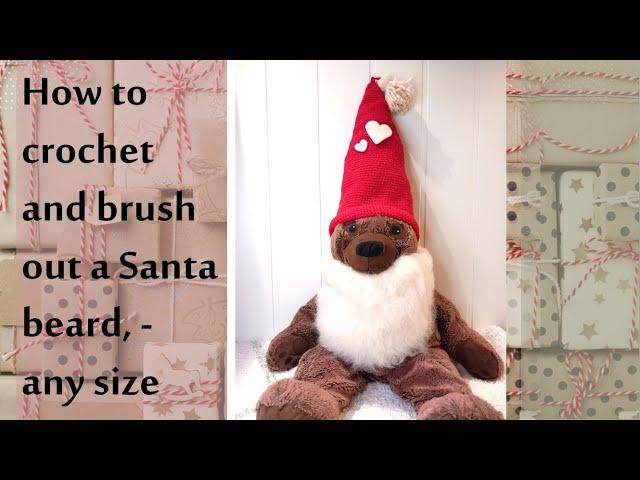 How to make Santa's FLUFFY BEARD from yarn - CHROCHET